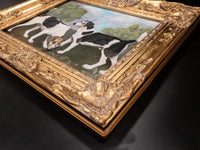 Gold Framed Oil Painting Foxhounds Dogs Antique Style Hand Painted Painting