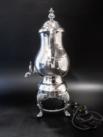 Vintage Electric Silver Plate Coffee Urn Percolator Tea Hot Water Dispenser Tea Sets