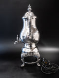Vintage Electric Silver Plate Coffee Urn Percolator Tea Hot Water Dispenser Tea Sets