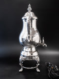 Vintage Electric Silver Plate Coffee Urn Percolator Tea Hot Water Dispenser Tea Sets