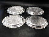 Silver Soldered Serving Platters Oval Hotel Style Silver 1959 Platters