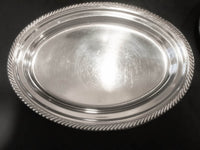 Silver Soldered Serving Platters Oval Hotel Style Silver 1959 Platters