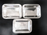 Silver Soldered Serving Dishes Rectangle Hotel Style Silver 1957 Trays & Platters