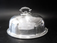 Antique Silver Plate Meat Dome Food Cloche Hotel Silver Walker Hall Platters