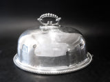 Antique Silver Plate Meat Dome Food Cloche Hotel Silver Walker Hall Platters