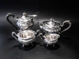 English Antique Silverplate Tea Set Coffee Service William Suckling Tea Sets