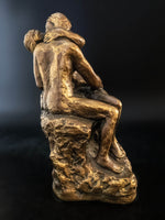 Vintage Bronzed Sculpture The Kiss Marwal Statues