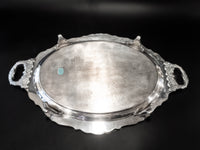 Vintage Silver Plate Serving Tray Baroque By Wallace 293F Trays