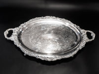Vintage Silver Plate Serving Tray Baroque By Wallace 293F Trays