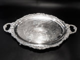 Vintage Silver Plate Serving Tray Baroque By Wallace 293F Trays