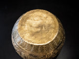 Asian Brass Hand Etched Offering Bowl Jardiniere Art Objects