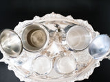 Vintage Silver Plate Coffee Tea Set With Tray And Dust Bags Towle Tea Sets