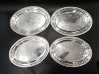 Silver Soldered Serving Platters Oval Hotel Style Silver 1959 Platters
