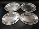 Silver Soldered Serving Platters Oval Hotel Style Silver 1959 Platters