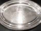 Silver Soldered Serving Platters Oval Hotel Style Silver 1959 Platters