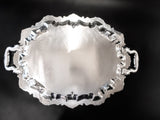Vintage Oval Silver Plate Serving Tray By Poole 3214 Trays & Platters