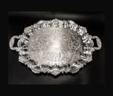 Vintage Oval Silver Plate Serving Tray By Poole 3214 Trays & Platters