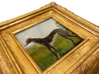 Gilded Framed Oil Painting Greyhound Dog Antique Style Hand Painted Painting