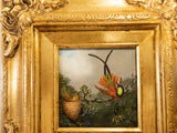 Gilded Framed Oil Painting Hummingbird Crimson Topaz MJ Heade