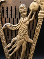 XL Vintage Brass Fireplace Screen Fireplace Fan Fireplace Screens