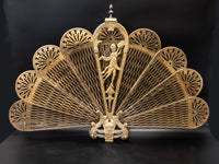 XL Vintage Brass Fireplace Screen Fireplace Fan Fireplace Screens