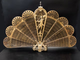 XL Vintage Brass Fireplace Screen Fireplace Fan Fireplace Screens