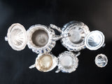 Vintage Silver Plate Tea Coffee Set Melon Heirloom