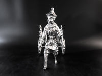 Vintage Castilian Imports Silverplate Rickshaw Flower Cart Vase Holder Home Decor