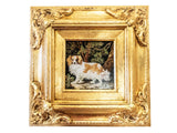 Gold Framed Oil Painting King Charles Spaniel Antique Style Hand Painted Paintings And Art