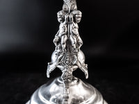 Antique Silver Plate Pedestal Bowl Ornate Cherubs