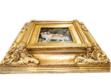 Gold Framed Oil Painting King Charles Spaniel Antique Style Hand Painted Paintings And Art