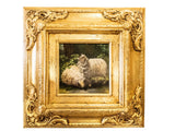 Gold Framed Oil Painting Sheep Antique Style Hand Painted