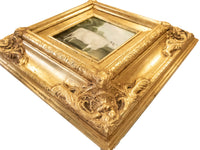 Gilt Framed Oil Painting Cow Antique Style Hand Painted Painting