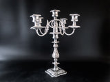 Vintage Silver Plate Candelabra Candle Holder 18" Tall Convertible