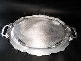 Vintage Silver Plate Butler Tray Oval Serving Tray Poole 7322