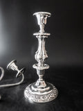 Vintage Silver Plate Candelabra Pair Convertible Candle Holders Tall