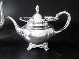 Vintage Silver Plate Tea Set Coffee Service Community Georgian Gadroon