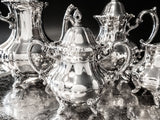 Vintage Silver Plate Tea Set Coffee Service Lancaster Rose by Poole