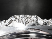 Vintage XL Silver Plate Butler Tray Oval Serving Tray Poole Lancaster Rose Trays
