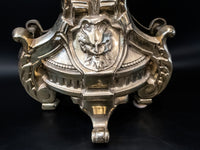 Antique Brass Fireplace Screen Fan Greek God Louis XV Style