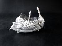 Antique Silver Plate Sugar Cube Scuttle Edward Sheffield Collection