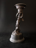 Tall Bronze Cherub Candle Holder Candlestick Putti Victorian