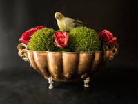 Vintage Large Brass Ram Bowl Centerpiece Bowl Jardiniere