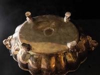 Vintage Large Brass Ram Bowl Centerpiece Bowl Jardiniere