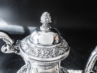 Vintage Silverplate Tea Set Coffee Service 5 Pc Heritage Rogers Bros