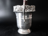 Vintage Silver Plate Ice Bucket Champagne Chiller Grapes Rim
