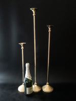 Vintage Tall Brass Candle Holders Set Of Three Bombay Company 32"