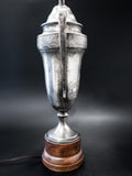 Vintage Silver Plate Trophy Table Lamp Golf Championship