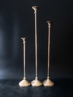 Vintage Tall Brass Candle Holders Set Of Three Bombay Company 32"