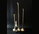 Vintage Tall Brass Candle Holders Set Of Three Bombay Company 32"
